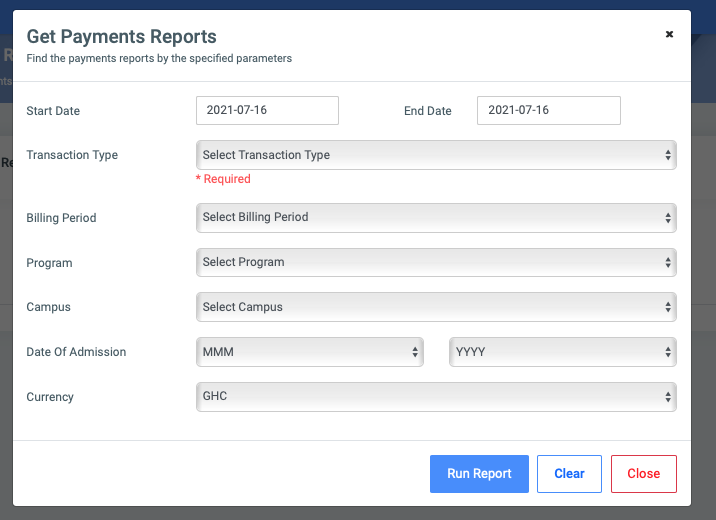 Payments – OSIS